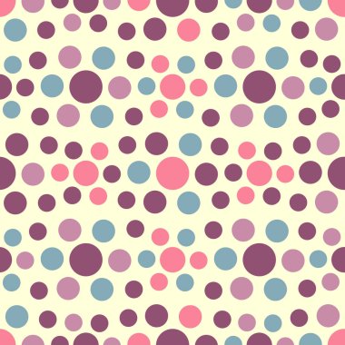 Çok renkli dairelerin görüntüsüyle kusursuz soyut geometrik desen.