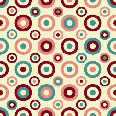 Yüzük ve daireler görüntü ile Dikişsiz soyut geometrik desen.