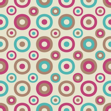 Yüzük ve daireler görüntü ile Dikişsiz soyut geometrik desen.