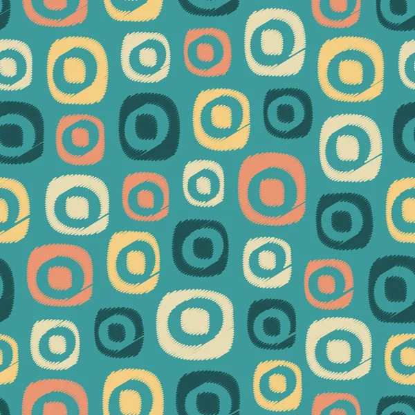 Oval geometrik şekiller görüntüsü ile karalama tarzında Dikişsiz soyut desen.