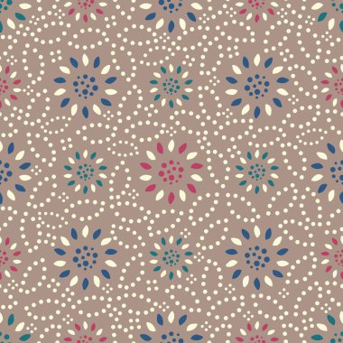 Bir çiçek süsleme görüntü ile Dikişsiz soyut desen.