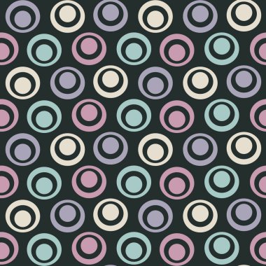 Yüzük ve daireler görüntü ile Dikişsiz soyut geometrik desen.