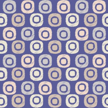 Oval geometrik şekiller görüntüsü ile karalama tarzında Dikişsiz soyut desen.