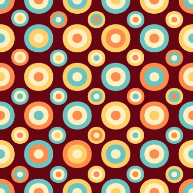 Yüzük ve daireler görüntü ile Dikişsiz soyut geometrik desen.