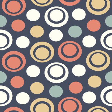 Yüzük ve daireler görüntü ile Dikişsiz soyut geometrik desen.