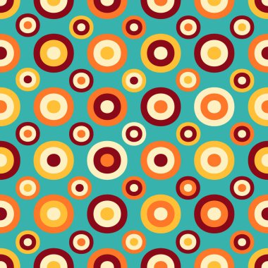 Yüzük ve daireler görüntü ile Dikişsiz soyut geometrik desen.