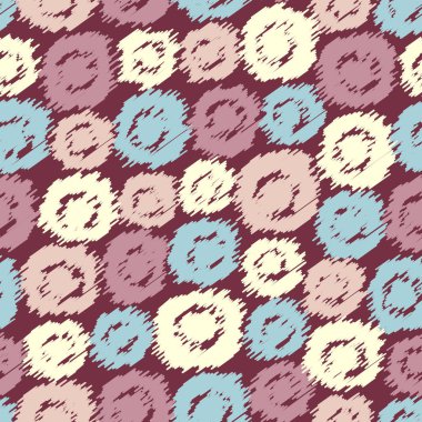 Oval geometrik şekiller görüntüsü ile karalama tarzında Dikişsiz soyut desen.