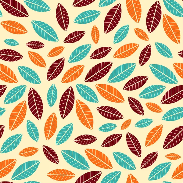 Seamless Pattern Image Leaves — Stock Vector