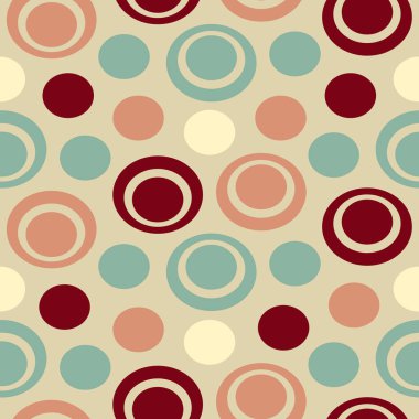 Yüzük ve daireler görüntü ile Dikişsiz soyut geometrik desen.
