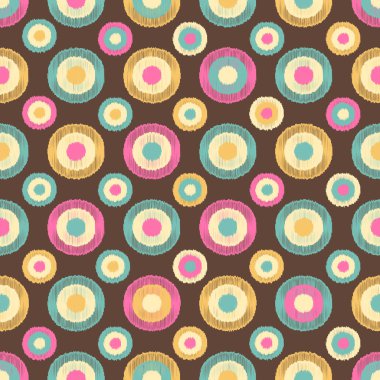 Halkalar ve daireler görüntü ile karalama tarzında Dikişsiz soyut desen.