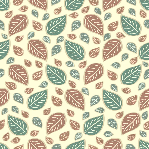 Seamless Pattern Image Leaves — Stock Vector