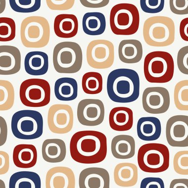 Oval geometrik şekiller görüntü ile Dikişsiz soyut desen