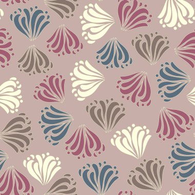 Bir çiçek süsleme görüntü ile Dikişsiz soyut desen.