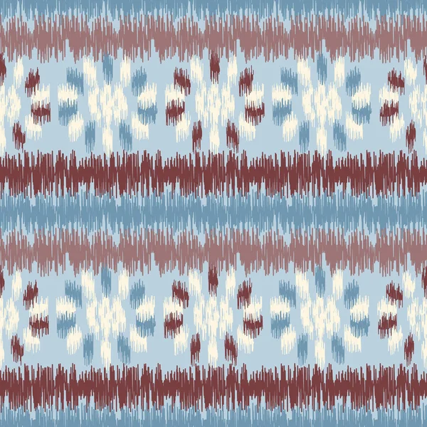 Motif Ikat Abstrait Sans Couture Avec Image Ornement Floral — Image vectorielle