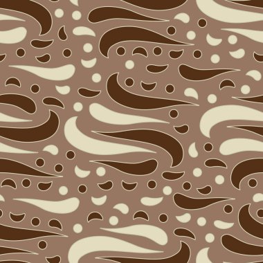 Dalgalı yuvarlak çizgilerin görüntüsü ile kesintisiz soyut desen.