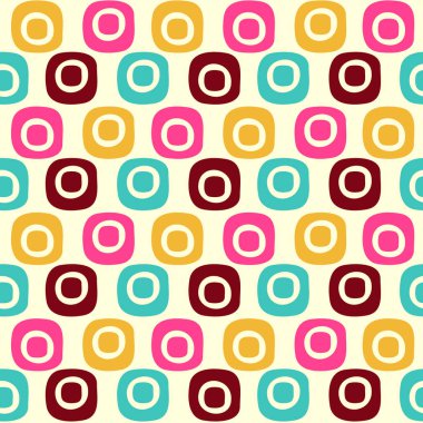 Oval geometrik şekiller görüntüsü ile karalama tarzında Dikişsiz soyut desen.