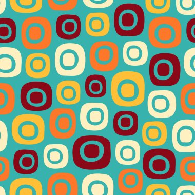 Oval geometrik şekiller görüntü ile Dikişsiz soyut desen