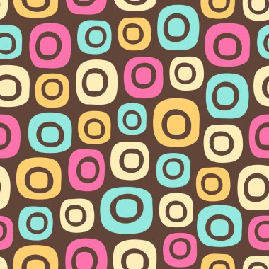 Oval geometrik şekiller görüntü ile Dikişsiz soyut desen