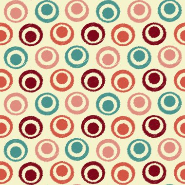 Halkalar ve daireler görüntü ile karalama tarzında Dikişsiz soyut desen.