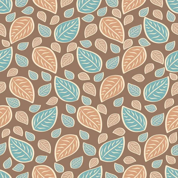 Seamless Pattern Image Leaves — Stock Vector