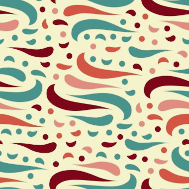 Dalgalı yuvarlak çizgilerin görüntüsü ile kesintisiz soyut desen.