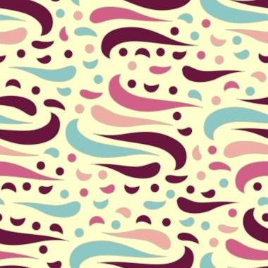 Dalgalı yuvarlak çizgilerin görüntüsü ile kesintisiz soyut desen.