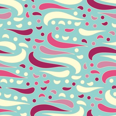 Dalgalı yuvarlak çizgilerin görüntüsü ile kesintisiz soyut desen.