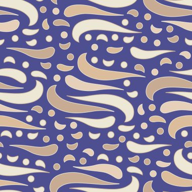 Dalgalı yuvarlak çizgilerin görüntüsü ile kesintisiz soyut desen.