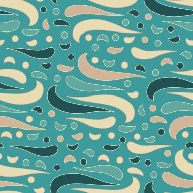 Dalgalı yuvarlak çizgilerin görüntüsü ile kesintisiz soyut desen.