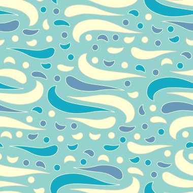 Dalgalı yuvarlak çizgilerin görüntüsü ile kesintisiz soyut desen.