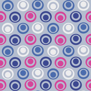 Yüzük ve daireler görüntü ile Dikişsiz soyut geometrik desen.