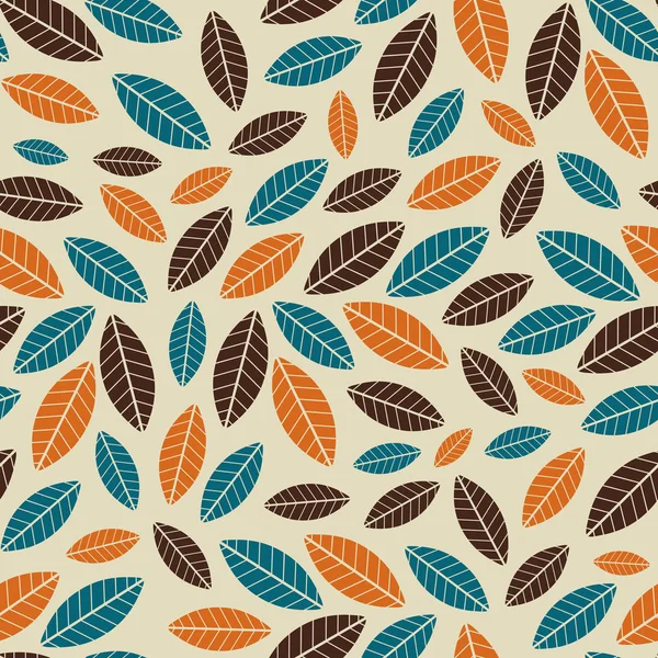 Seamless Pattern Image Leaves — Stock Vector