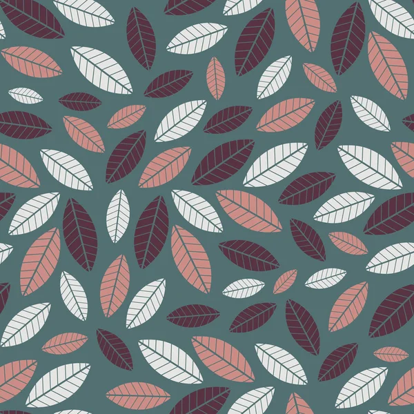 Seamless Pattern Image Leaves — Stock Vector