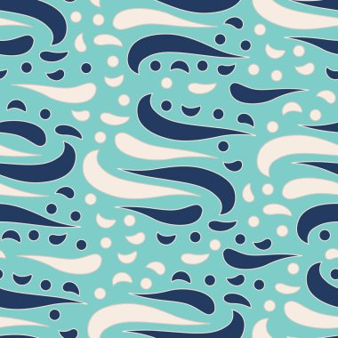 Dalgalı yuvarlak çizgilerin görüntüsü ile kesintisiz soyut desen.