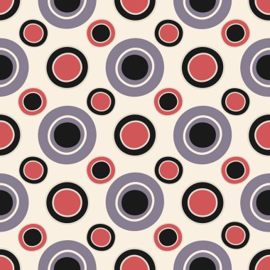 Yüzük ve daireler görüntü ile Dikişsiz soyut geometrik desen.