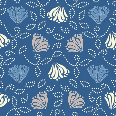 Bir çiçek süsleme görüntü ile Dikişsiz soyut desen.