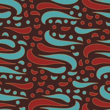 Dalgalı yuvarlak çizgilerin görüntüsü ile kesintisiz soyut desen.