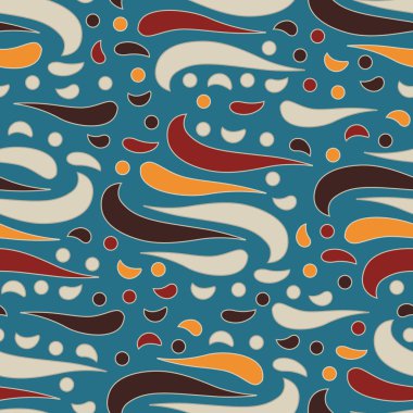 Dalgalı yuvarlak çizgilerin görüntüsü ile kesintisiz soyut desen.