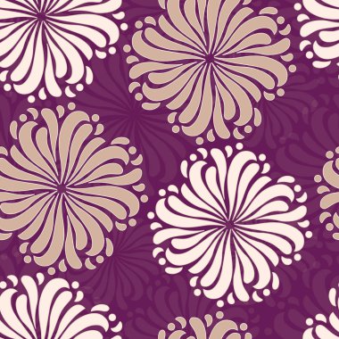 Bir çiçek süsleme görüntü ile Dikişsiz soyut desen.