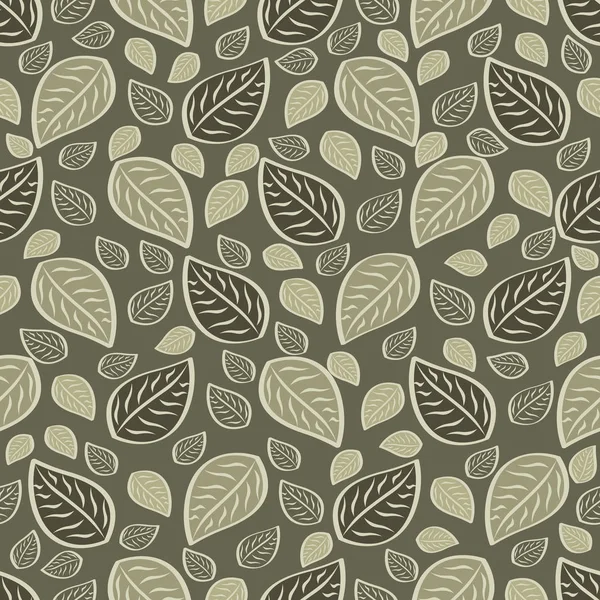 Seamless Pattern Image Leaves — Stock Vector