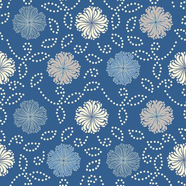 Bir çiçek süsleme görüntü ile Dikişsiz soyut desen.