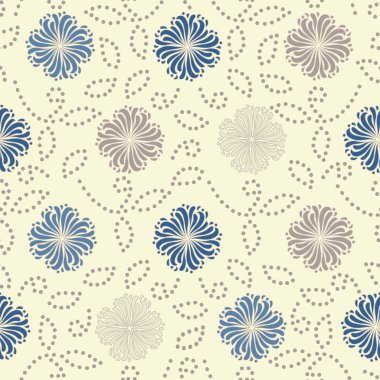 Bir çiçek süsleme görüntü ile Dikişsiz soyut desen.