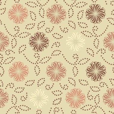 Bir çiçek süsleme görüntü ile Dikişsiz soyut desen.