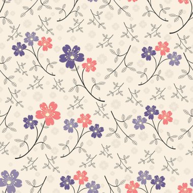 Çiçekler görüntü ile Seamless modeli.