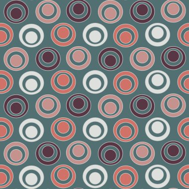 Yüzük ve daireler görüntü ile Dikişsiz soyut geometrik desen.