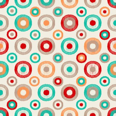 Halkalar ve daireler görüntü ile karalama tarzında Dikişsiz soyut desen.