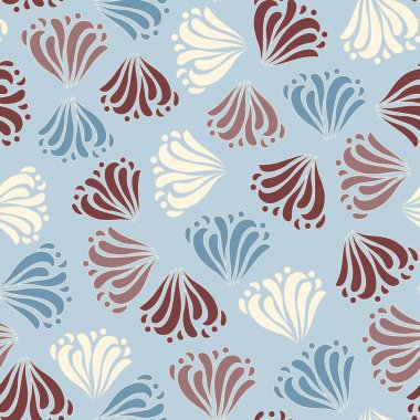 Bir çiçek süsleme görüntü ile Dikişsiz soyut desen.