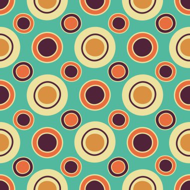 Yüzük ve daireler görüntü ile Dikişsiz soyut geometrik desen.