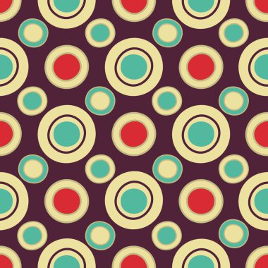 Yüzük ve daireler görüntü ile Dikişsiz soyut geometrik desen.