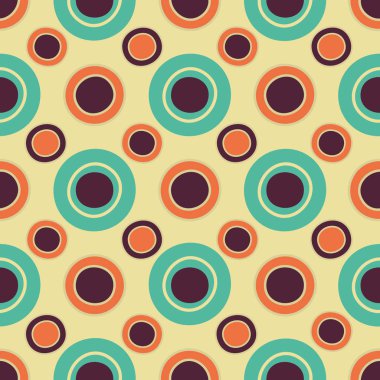 Yüzük ve daireler görüntü ile Dikişsiz soyut geometrik desen.